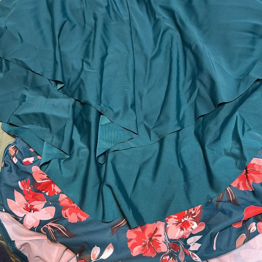 Teal Floral bikini